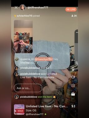 Pixiebubblelove.  Light Blue Suede Crossbody Bag with Silver Ring Detail